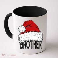 Christmas Santa Hat Brother Coffee Mug thumb 0