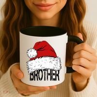 Christmas Santa Hat Brother Coffee Mug thumb 3