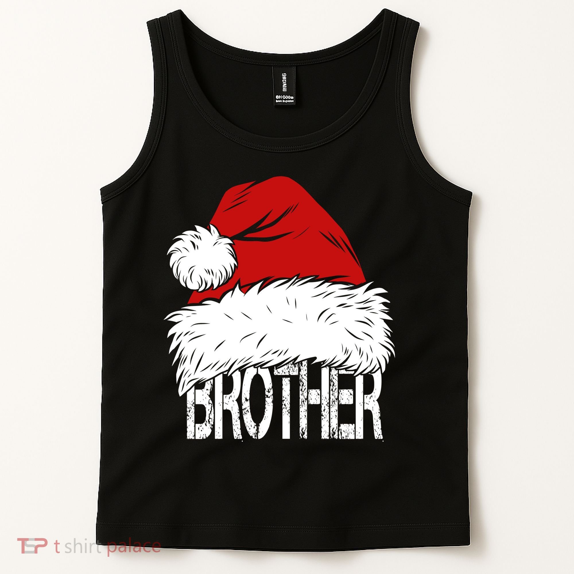 Christmas Santa Hat Brother Tank Top