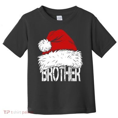 Christmas Santa Hat Brother Toddler T-Shirt