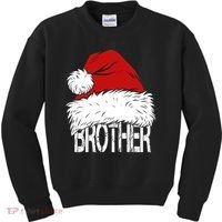 Christmas Santa Hat Brother Kids Sweatshirt thumb 0