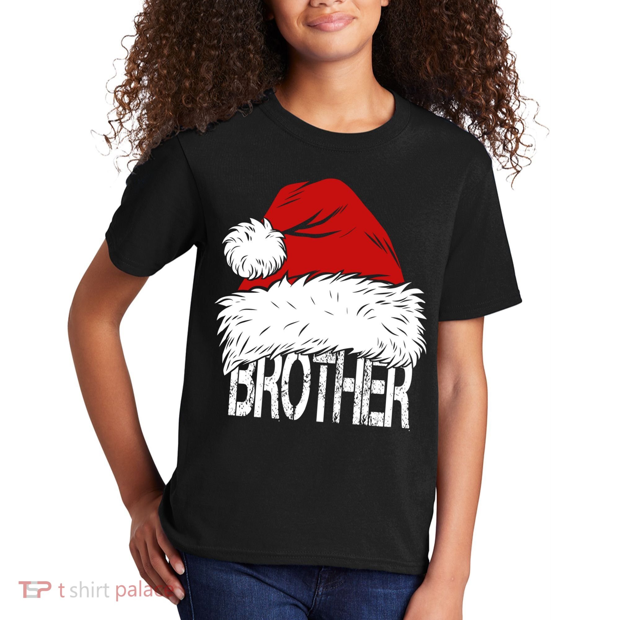 Christmas Santa Hat Brother Kids T-Shirt