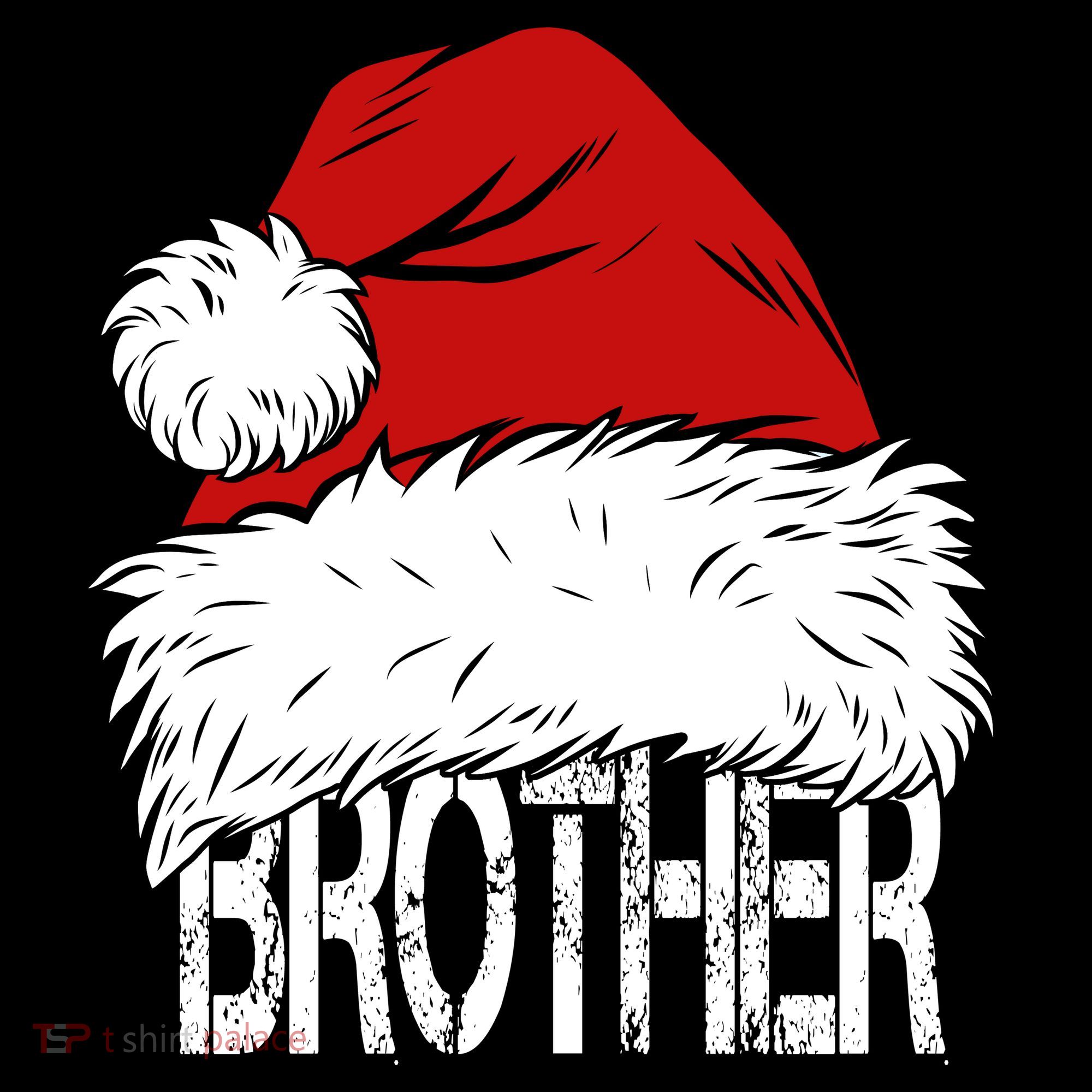 Christmas Santa Hat Brother Kids T-Shirt