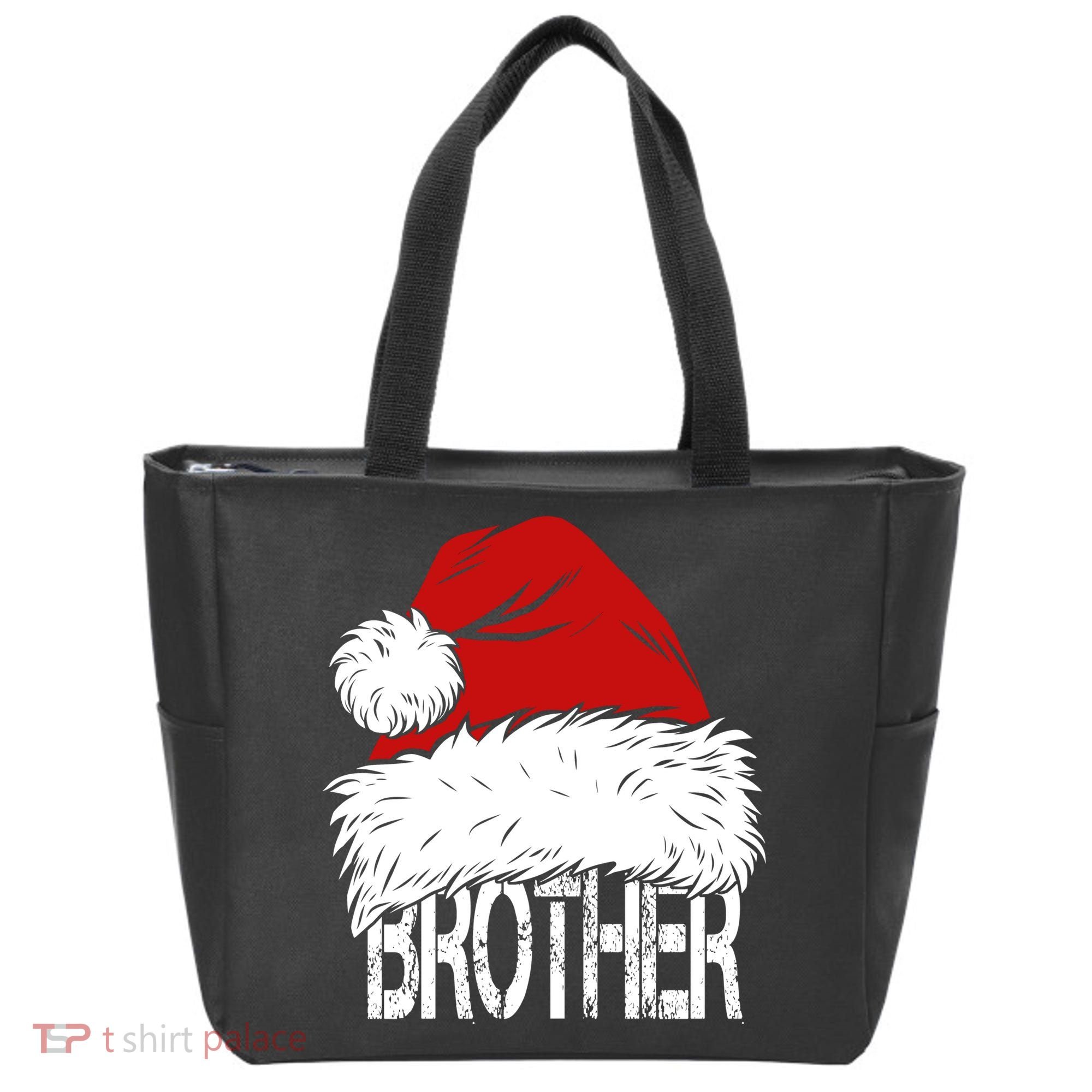 Christmas Santa Hat Brother Tote Bag