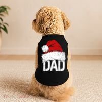 Christmas Santa Hat Dad Doggie Tank thumb 2