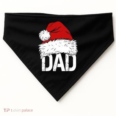 Christmas Santa Hat Dad USA-Made Doggie Bandana