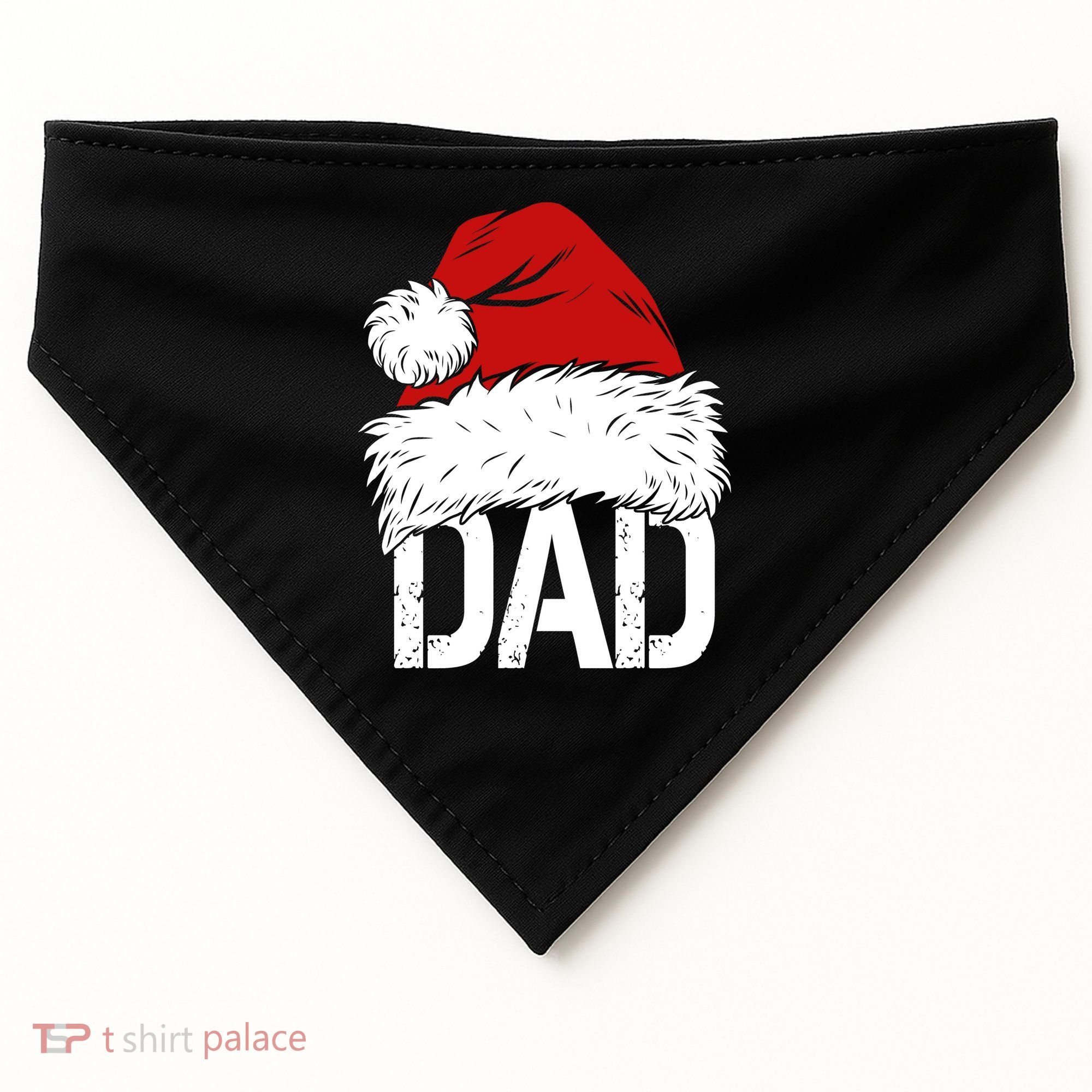 Christmas Santa Hat Dad USA-Made Doggie Bandana
