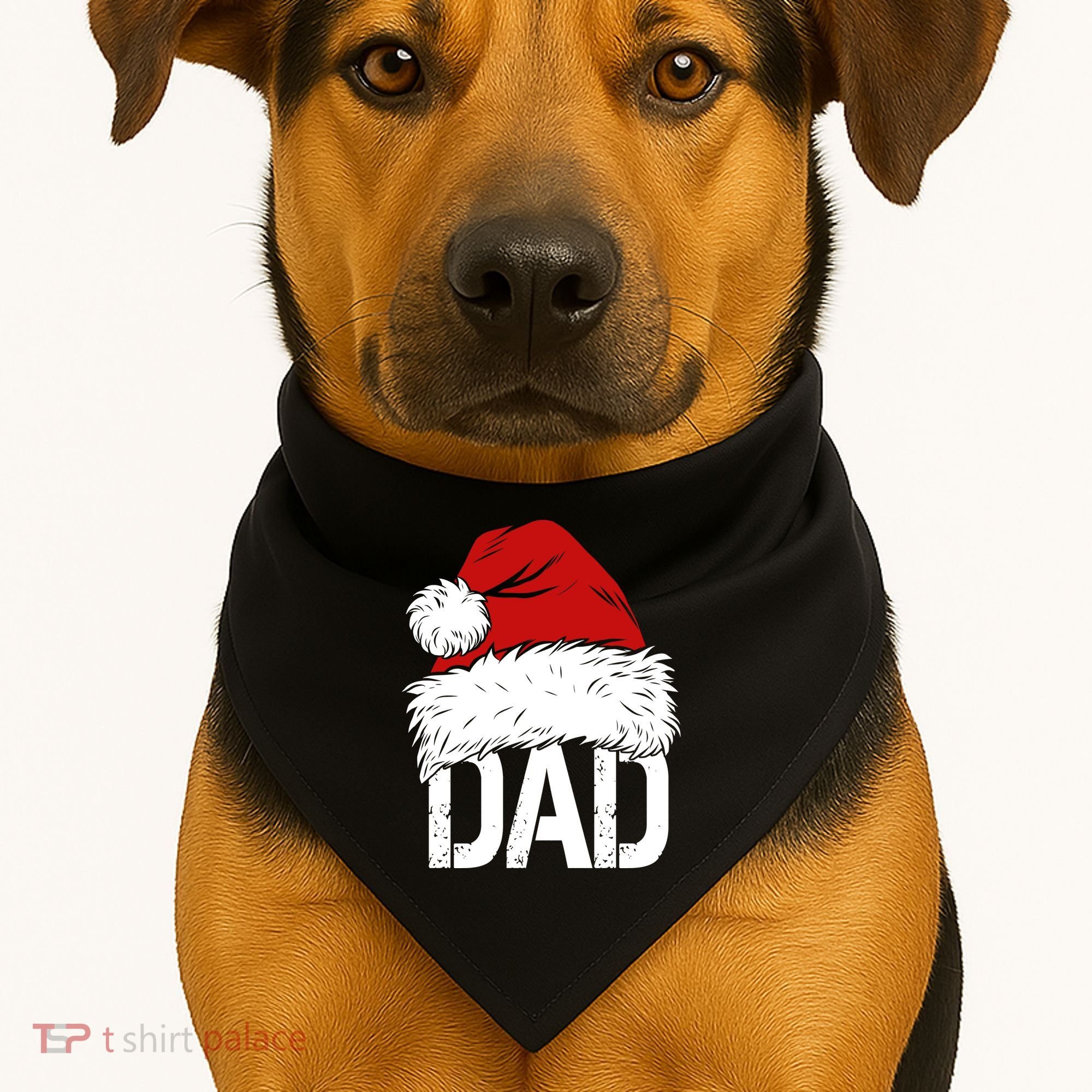 Christmas Santa Hat Dad USA-Made Doggie Bandana