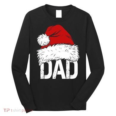 Christmas Santa Hat Dad Long Sleeve Shirt