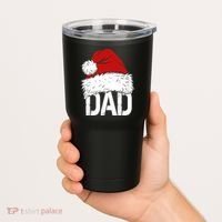 Christmas Santa Hat Dad Tumbler thumb 2