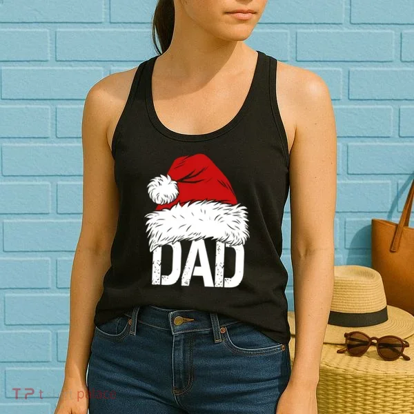 Christmas Santa Hat Dad Women's Tank Top