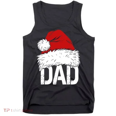 Christmas Santa Hat Dad Tank Top