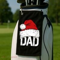 Christmas Santa Hat Dad Golf Towel thumb 2