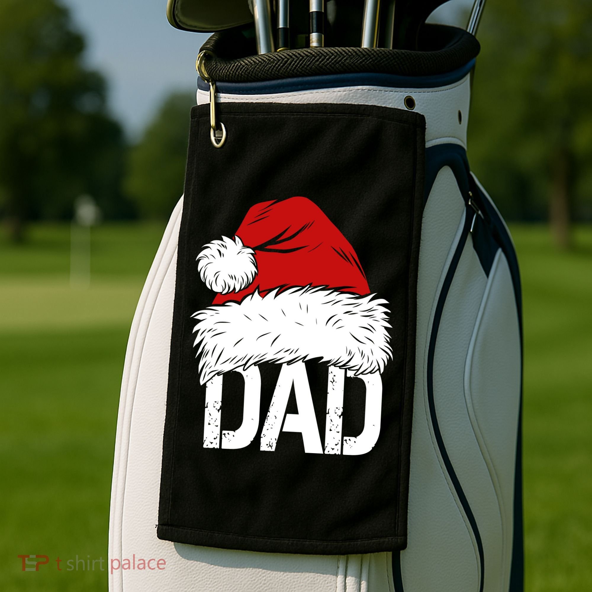Christmas Santa Hat Dad Golf Towel