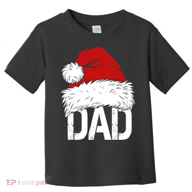 Christmas Santa Hat Dad Toddler T-Shirt