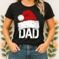 Christmas Santa Hat Dad Women's T-Shirt thumb 2