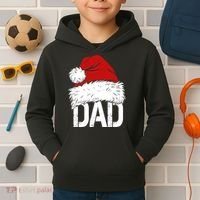 Christmas Santa Hat Dad Kids Hoodie thumb 2
