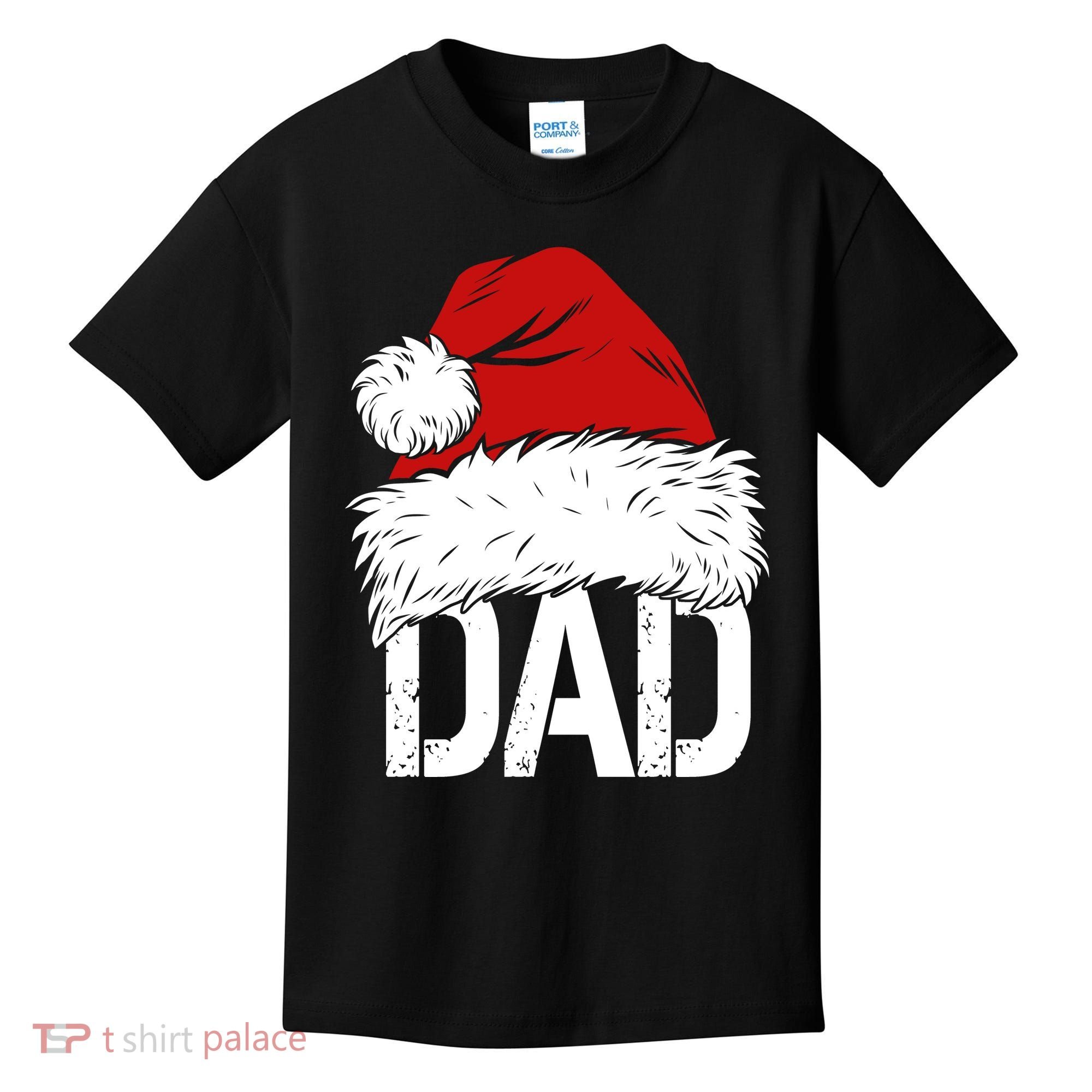 Christmas Santa Hat Dad Kids T-Shirt