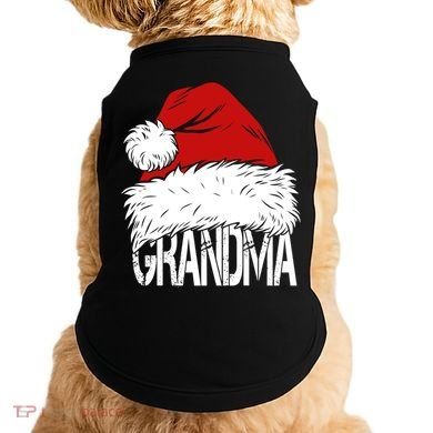 Christmas Santa Hat Grandma Doggie Tank