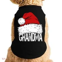 Christmas Santa Hat Grandma Doggie Tank thumb 0