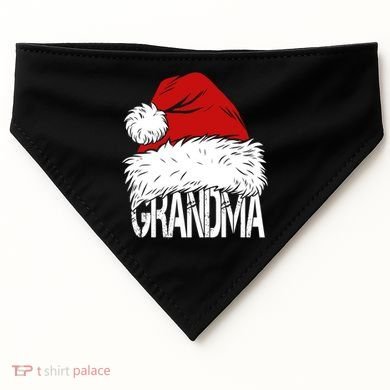 Christmas Santa Hat Grandma USA-Made Doggie Bandana