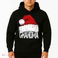 Christmas Santa Hat Grandma Hoodie thumb 2