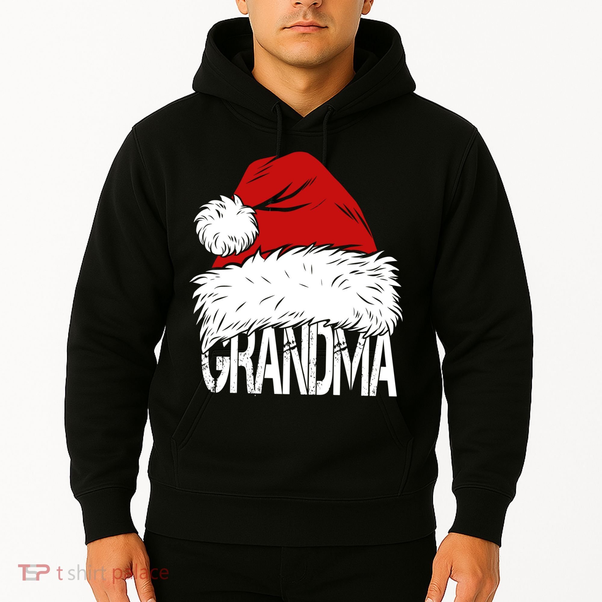 Christmas Santa Hat Grandma Hoodie