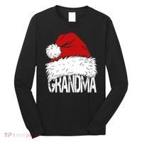 Christmas Santa Hat Grandma Long Sleeve Shirt thumb 0
