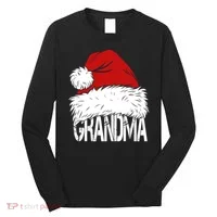 Christmas Santa Hat Grandma Long Sleeve Shirt thumb 0