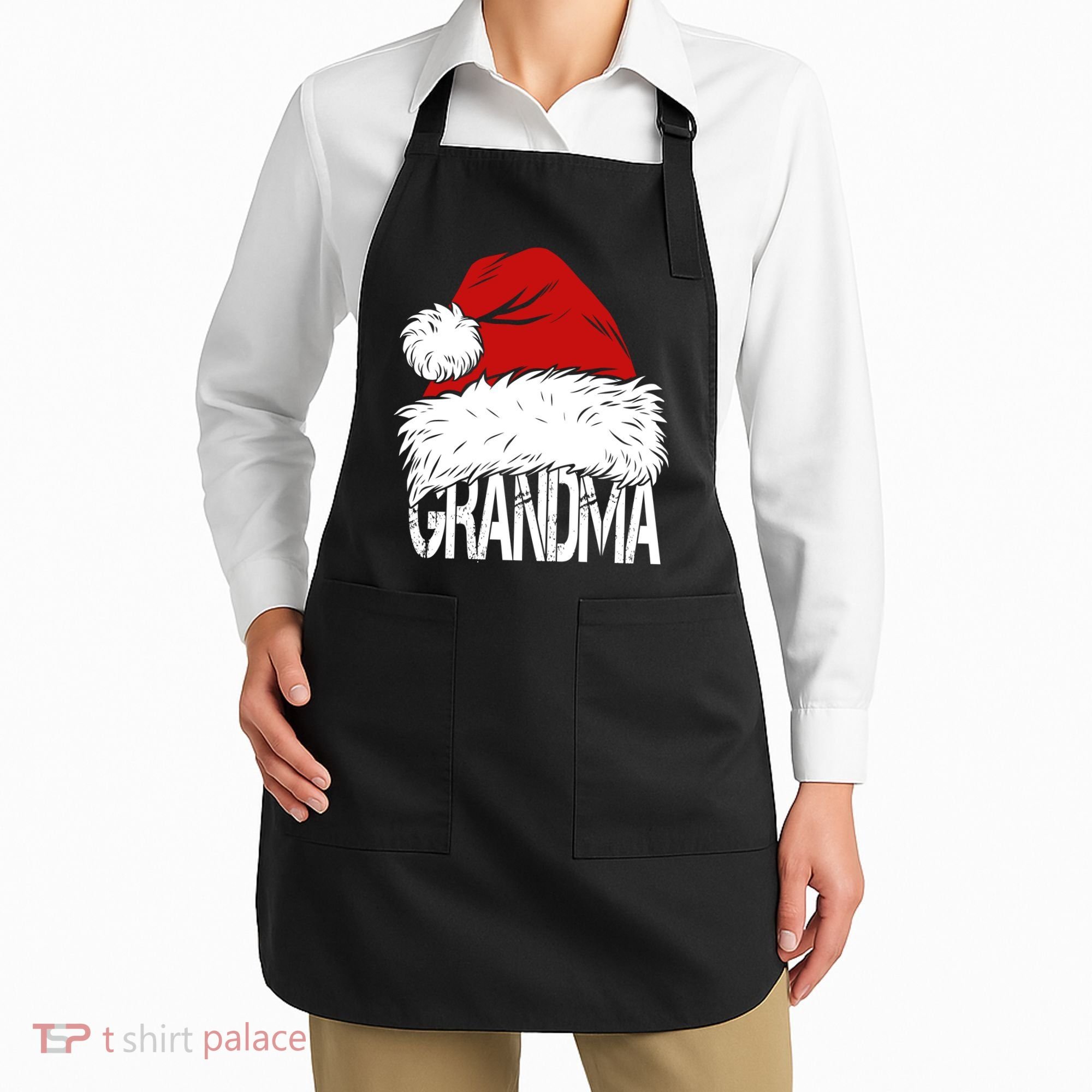 Christmas Santa Hat Grandma Apron