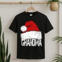 Christmas Santa Hat Grandma T-Shirt thumb 2