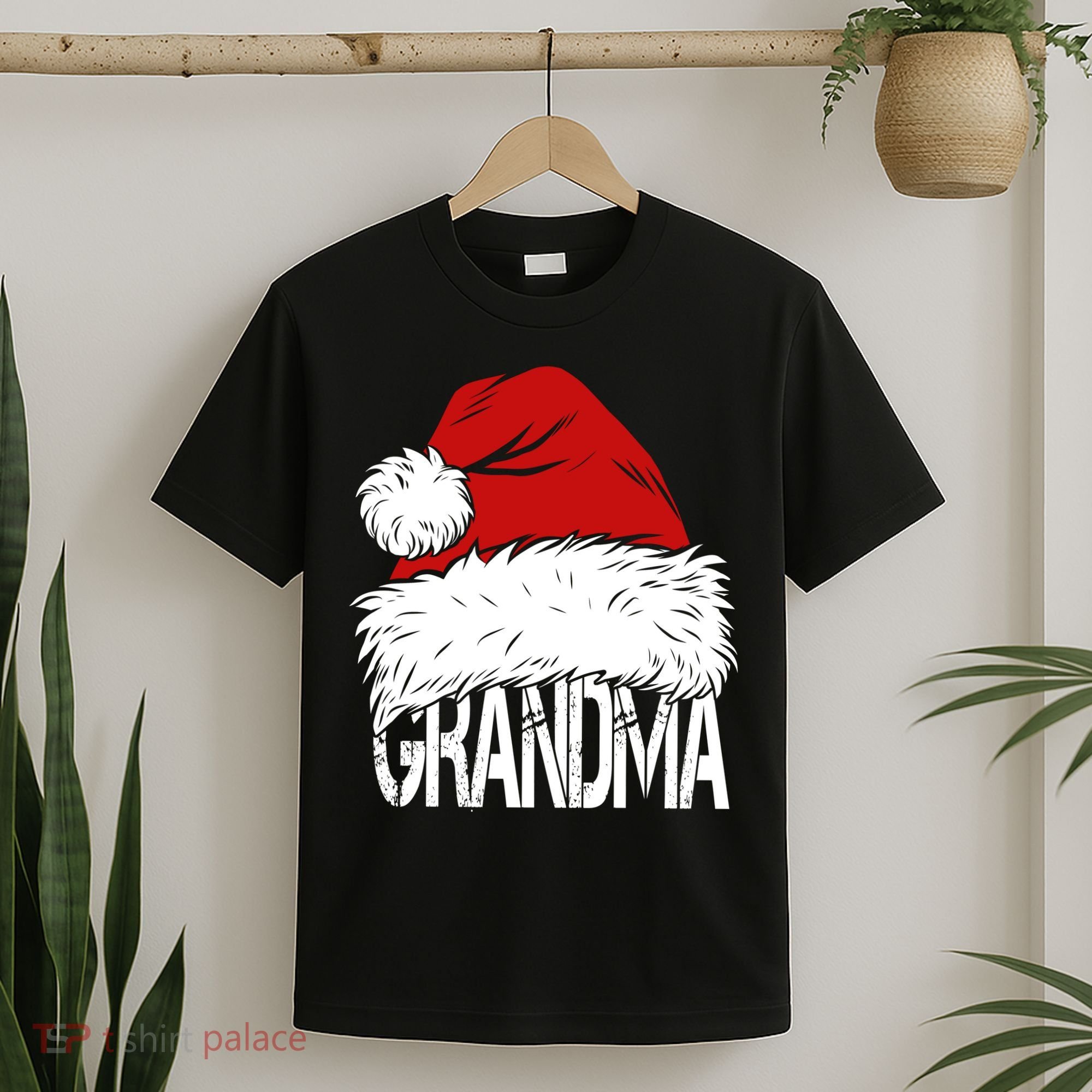 Christmas Santa Hat Grandma T-Shirt