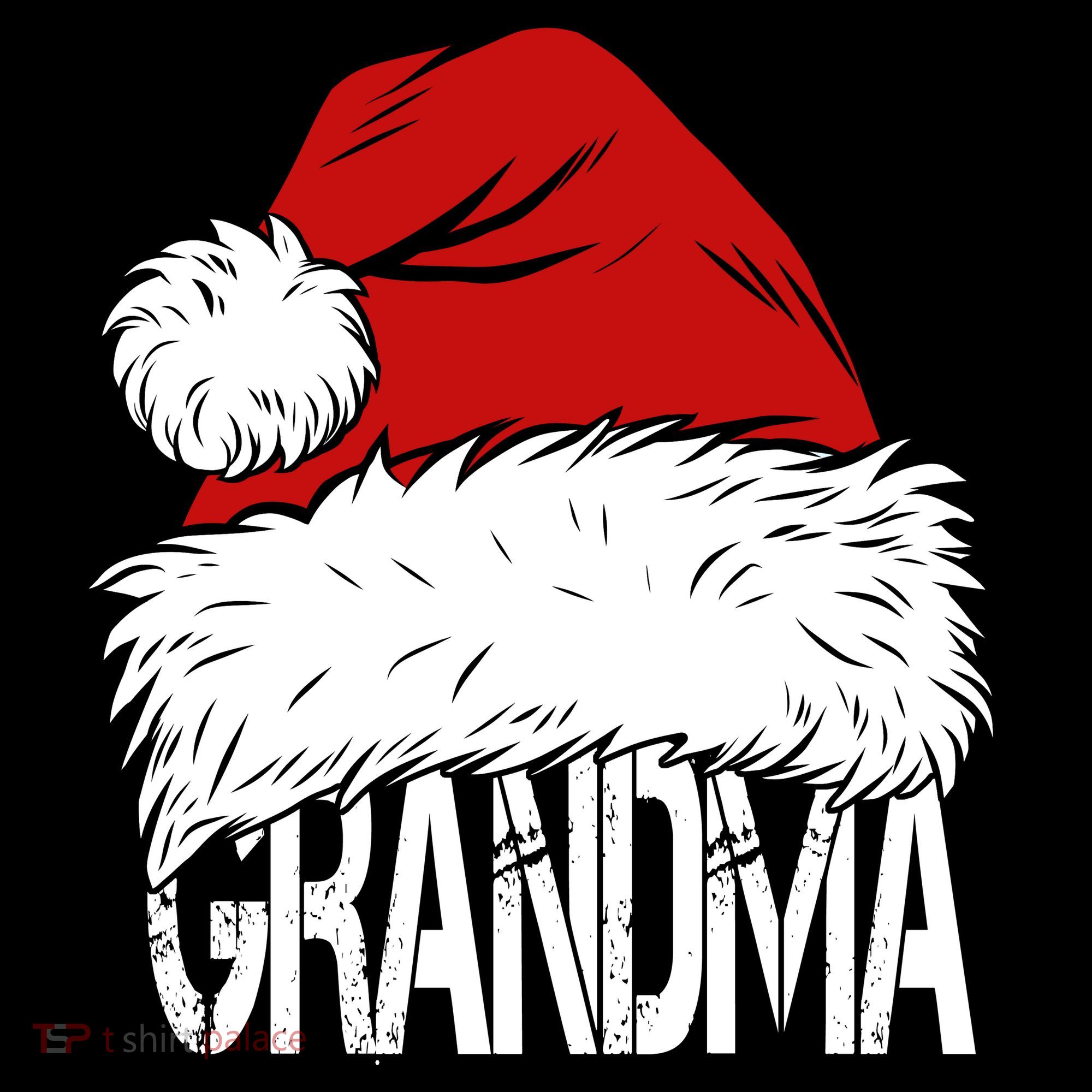 Christmas Santa Hat Grandma T-Shirt