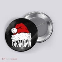 Christmas Santa Hat Grandma Button thumb 0