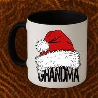 Christmas Santa Hat Grandma Coffee Mug thumb 2