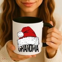 Christmas Santa Hat Grandma Coffee Mug thumb 3