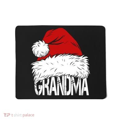 Christmas Santa Hat Grandma Mousepad
