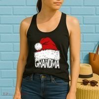 Christmas Santa Hat Grandma Women's Tank Top thumb 2