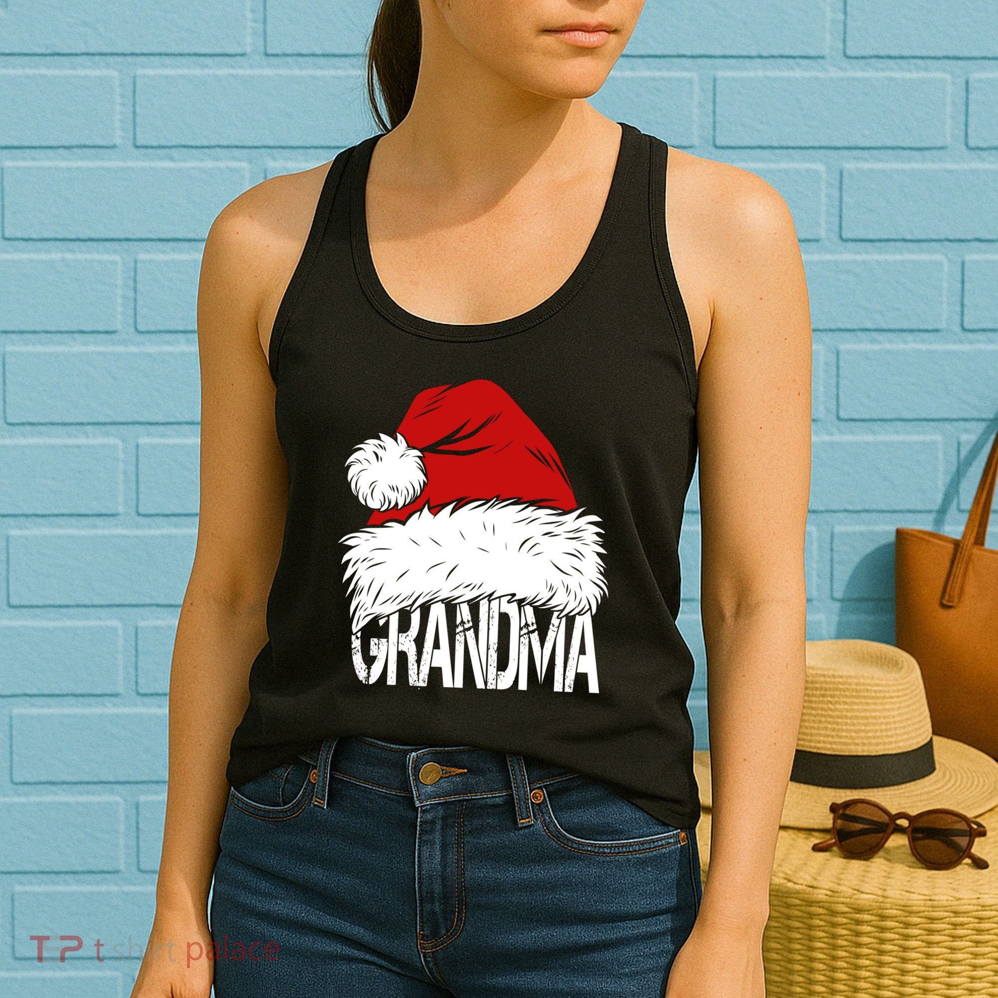 Christmas Santa Hat Grandma Women's Tank Top
