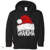 Christmas Santa Hat Grandma Toddler Hoodie thumb 0