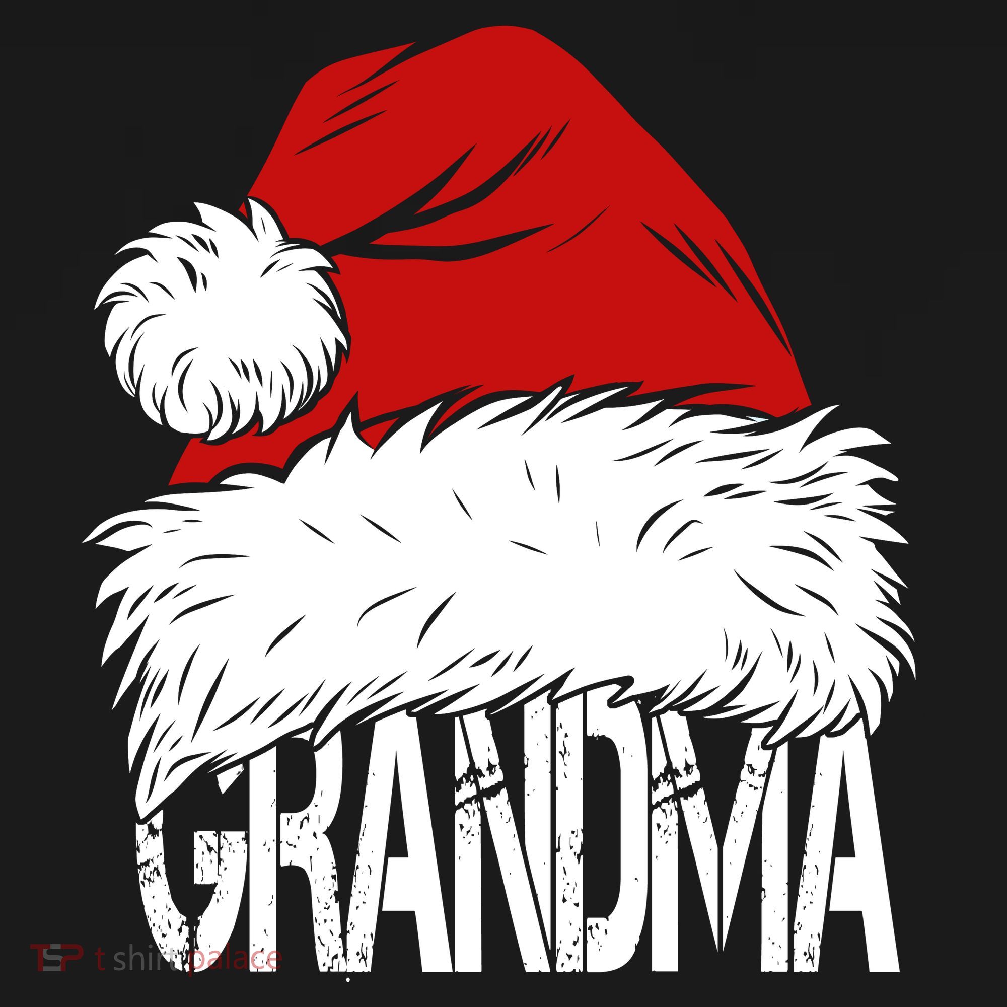 Christmas Santa Hat Grandma Toddler Hoodie