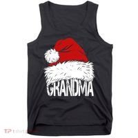 Christmas Santa Hat Grandma Tank Top thumb 0