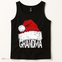 Christmas Santa Hat Grandma Tank Top thumb 2