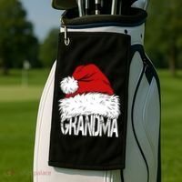 Christmas Santa Hat Grandma Golf Towel thumb 2
