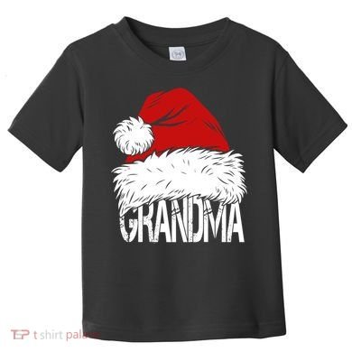 Christmas Santa Hat Grandma Toddler T-Shirt