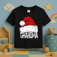 Christmas Santa Hat Grandma Toddler T-Shirt thumb 3