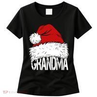 Christmas Santa Hat Grandma Women's T-Shirt thumb 0
