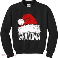 Christmas Santa Hat Grandma Kids Sweatshirt thumb 0