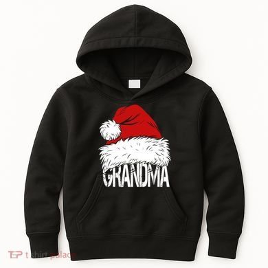 Christmas Santa Hat Grandma Kids Hoodie