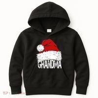 Christmas Santa Hat Grandma Kids Hoodie thumb 0